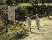 Wladyslaw Podkowinski Children in the Garden Spain oil painting artist